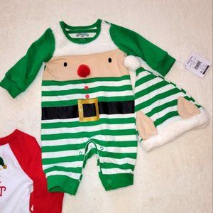 New Baby's Elf Christmas Clothes Bundle Size 0-3 Months